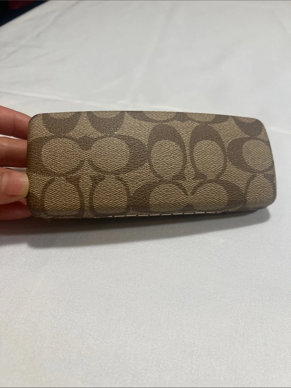 Coach Brown Signature Canvas Sunglass Case